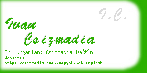 ivan csizmadia business card